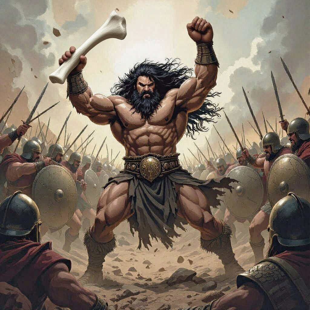 samsonbestbonefightphilistinearmy