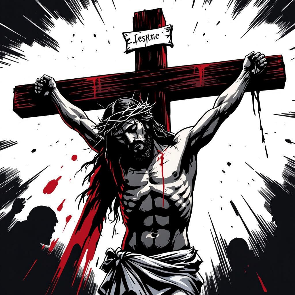 jesusbandwcrucifixion