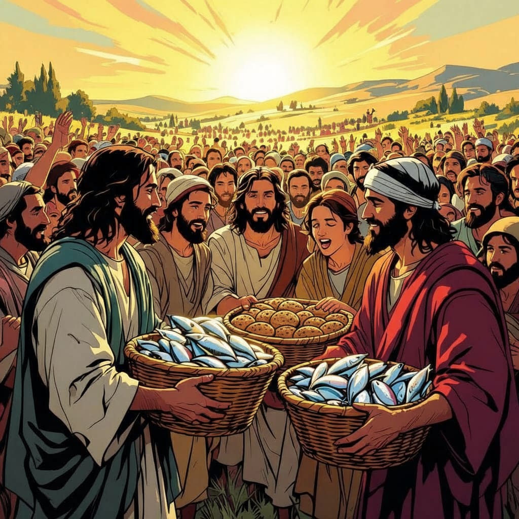 jesusfeeds5kfishbread